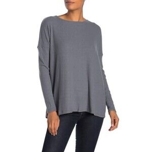 H By Bordeaux Mini Hacci Swing Back Sweater In Castle Grey Size S